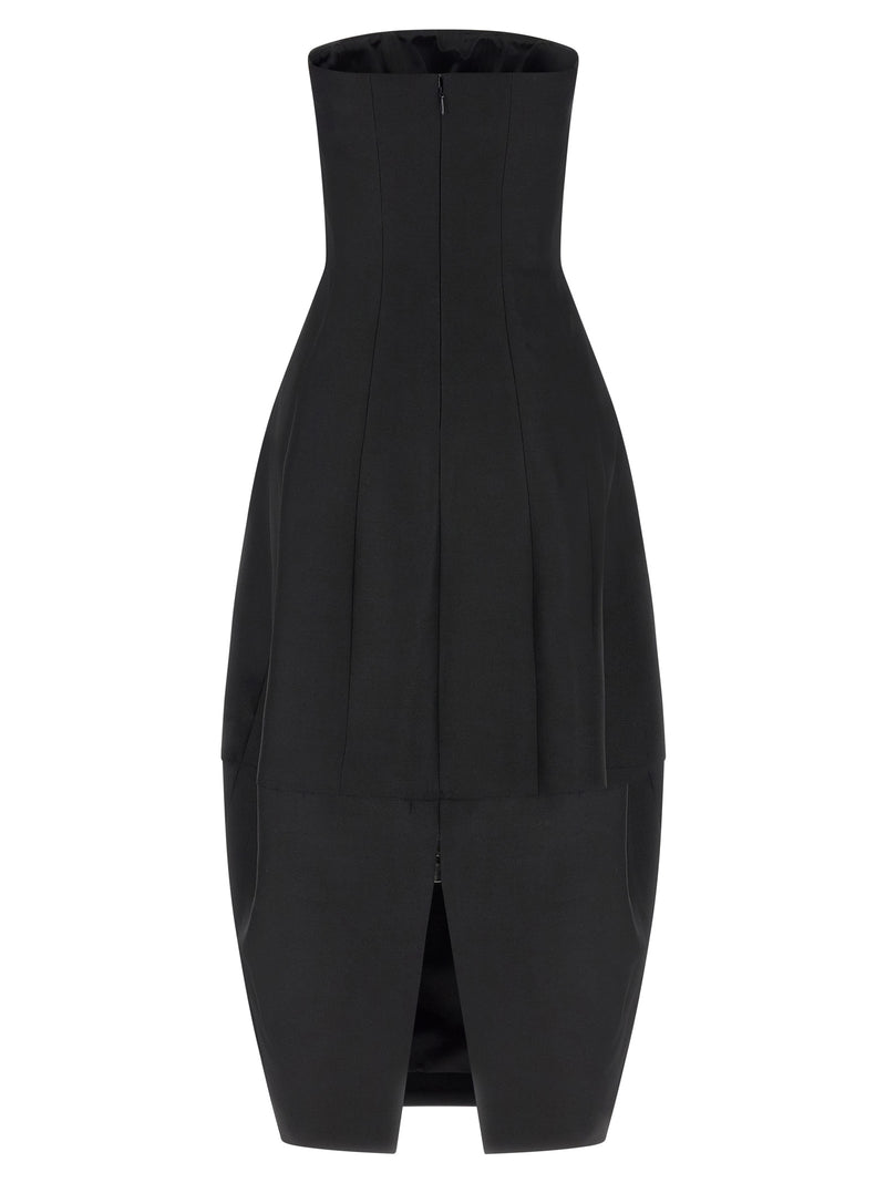 Robe longue en laine noire Khaite