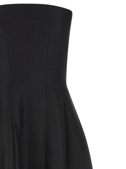 Robe longue en laine noire Khaite