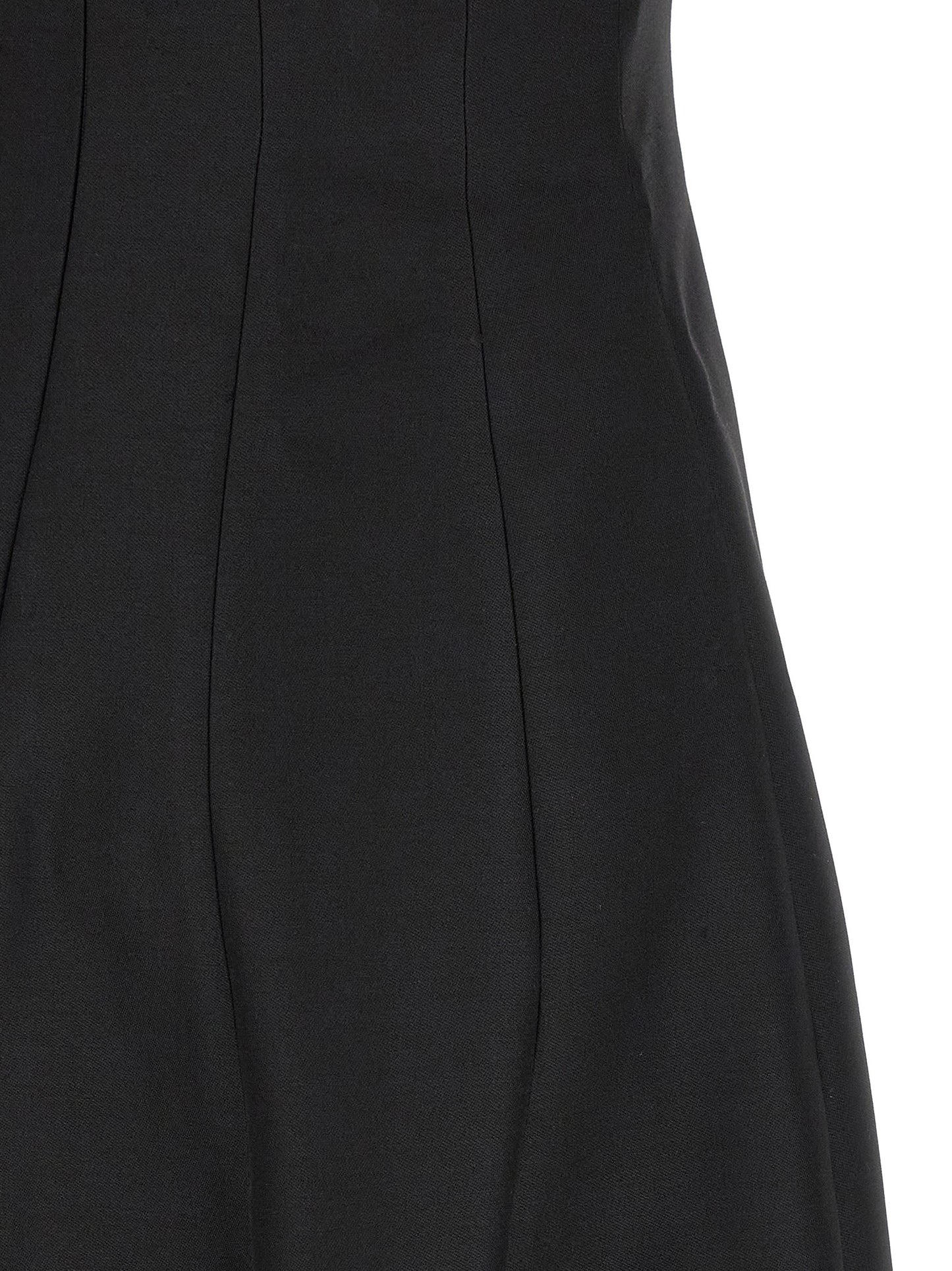 Robe longue en laine noire Khaite