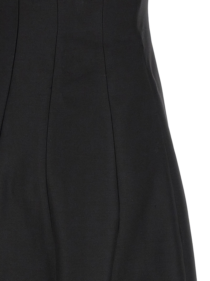 Robe longue en laine noire Khaite