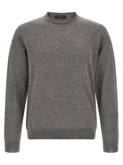 ZANONE Cardigan gris en laine vierge