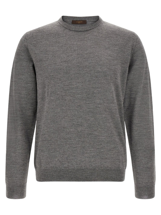 ZANONE Cardigan gris en laine vierge
