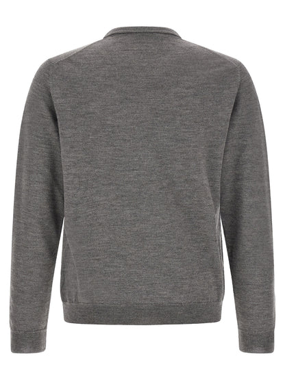 ZANONE Cardigan gris en laine vierge