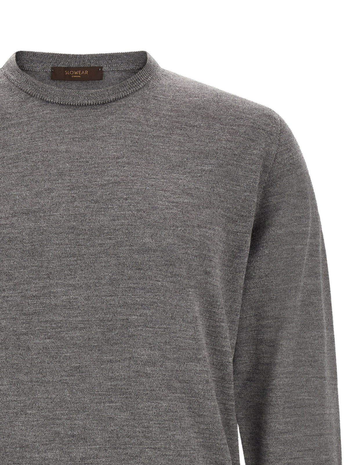 ZANONE Cardigan gris en laine vierge