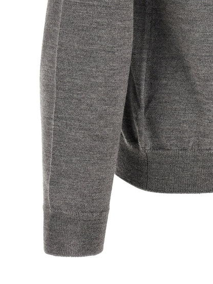 ZANONE Cardigan gris en laine vierge