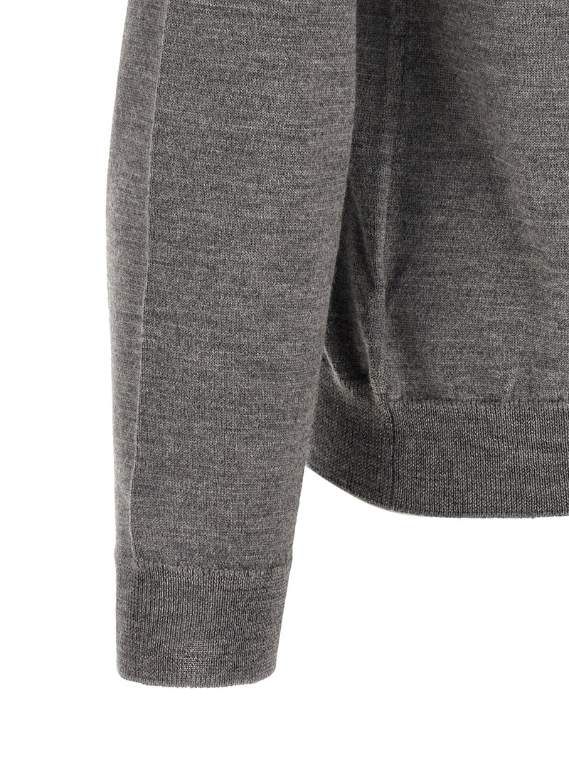 ZANONE Gray Virgin Wool Cardigan