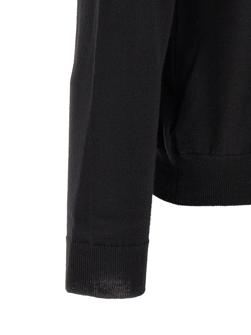 ZANONE Black Virgin Wool Cardigan