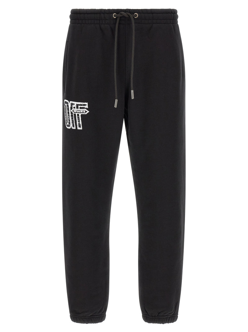 Off-White Black Cotton Joggers (Workout Pants)