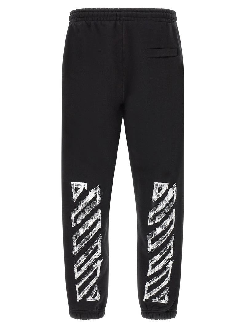 Off-White Black Cotton Joggers (Workout Pants)