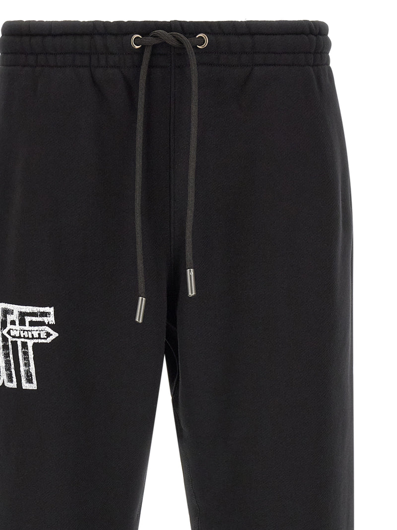 Off-White Black Cotton Joggers (Workout Pants)