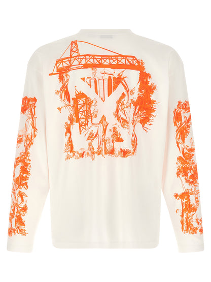 T-shirt en coton blanc cassé