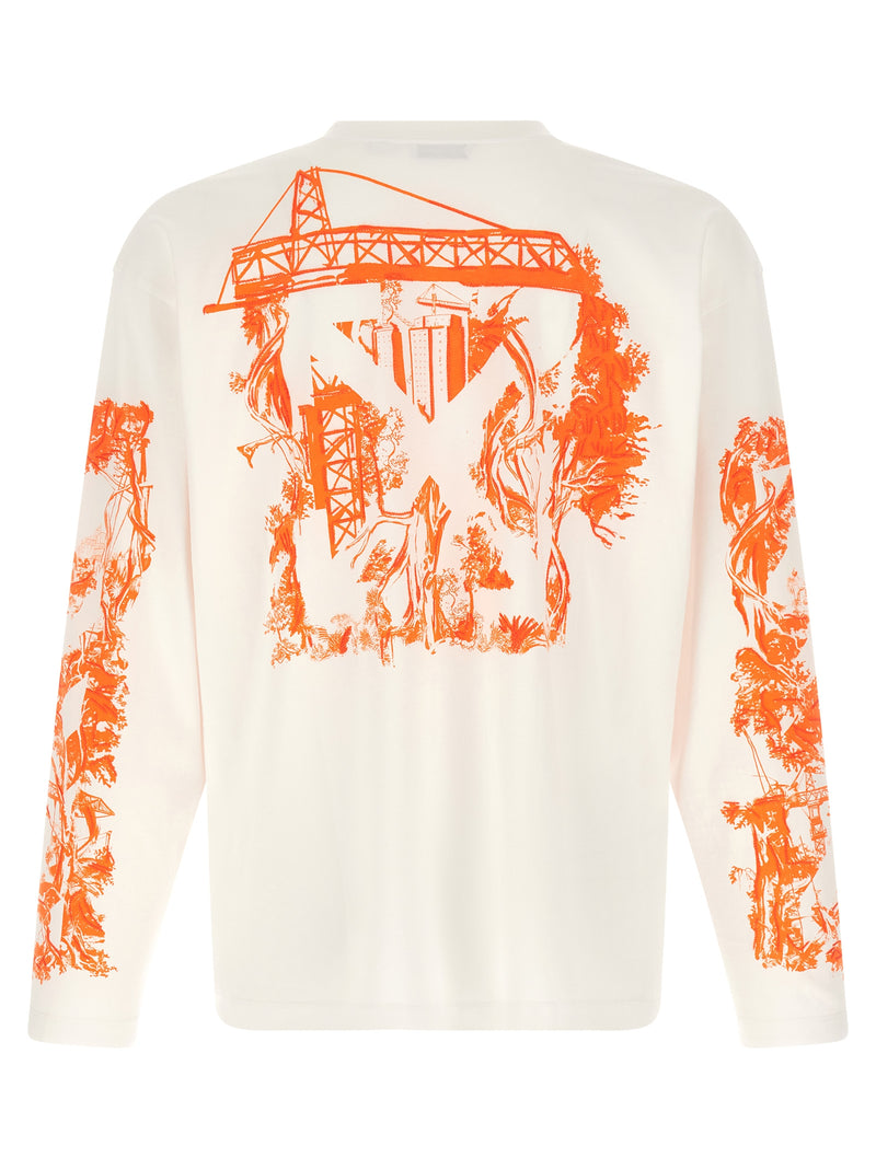 T-shirt en coton blanc cassé