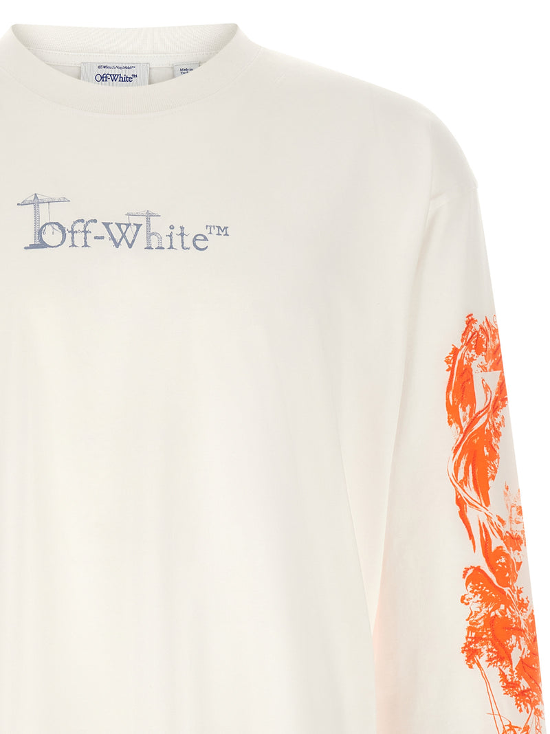 T-shirt en coton blanc cassé