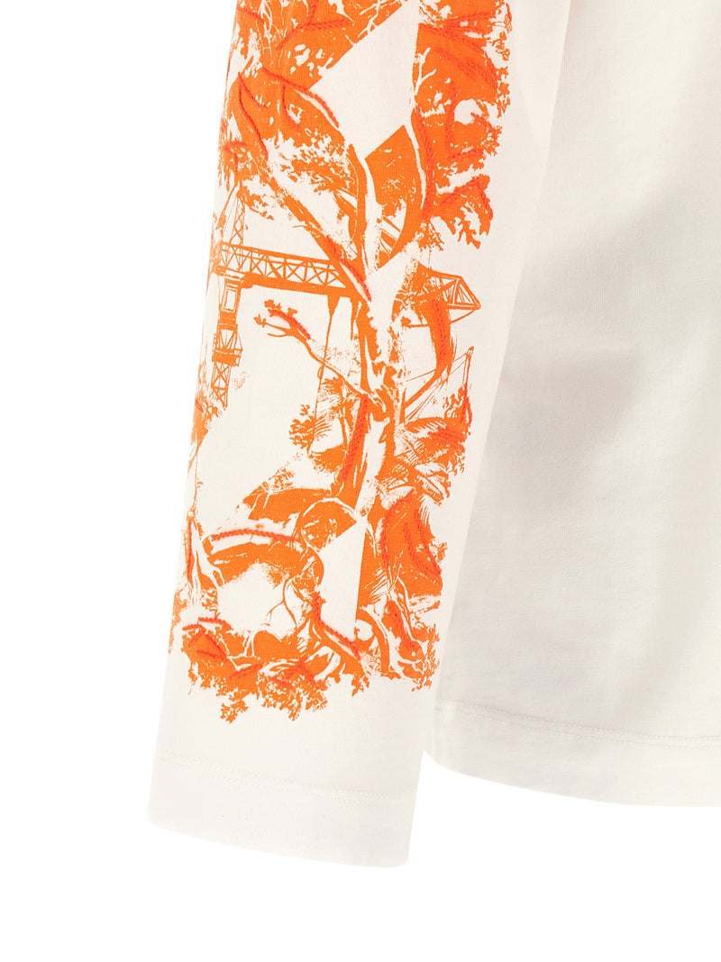 T-shirt en coton blanc cassé