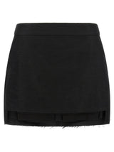 Jupe longue en ramie noire Rick Owens