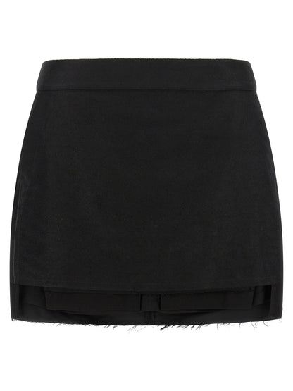 Jupe longue en ramie noire Rick Owens