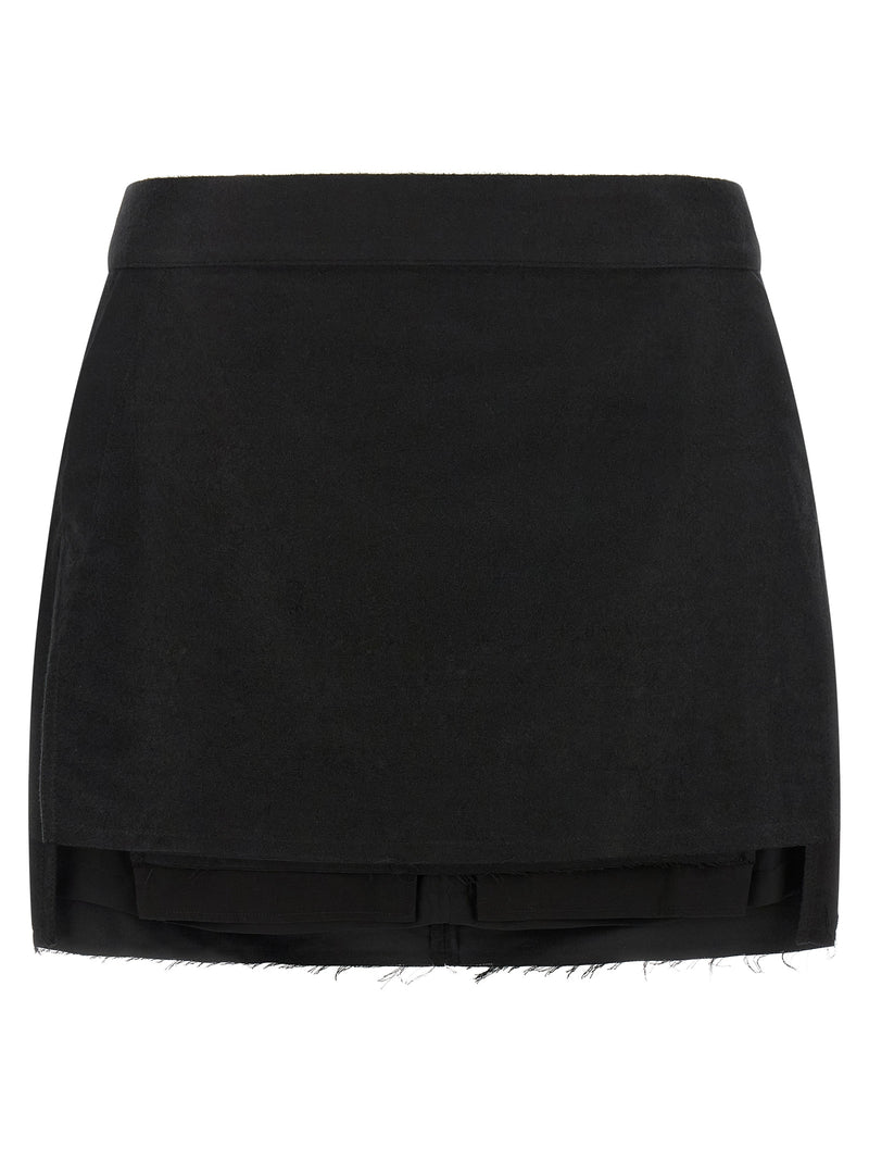 Jupe longue en ramie noire Rick Owens