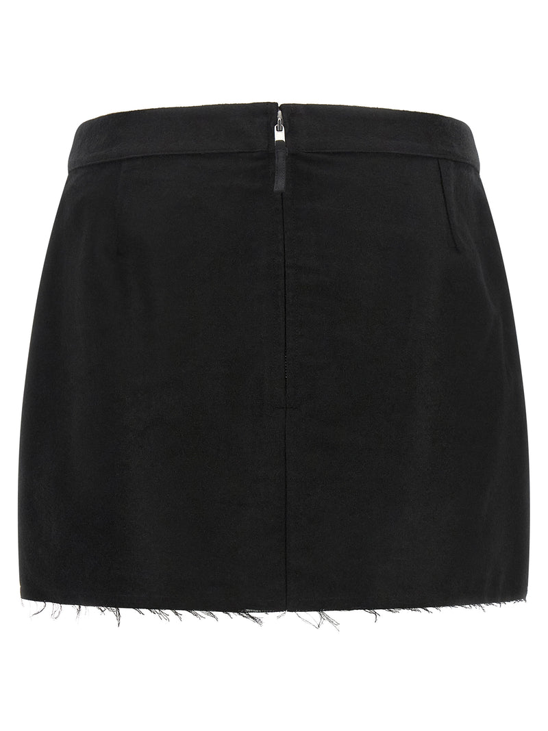 Jupe longue en ramie noire Rick Owens
