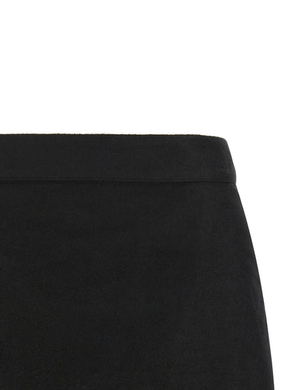 Jupe longue en ramie noire Rick Owens