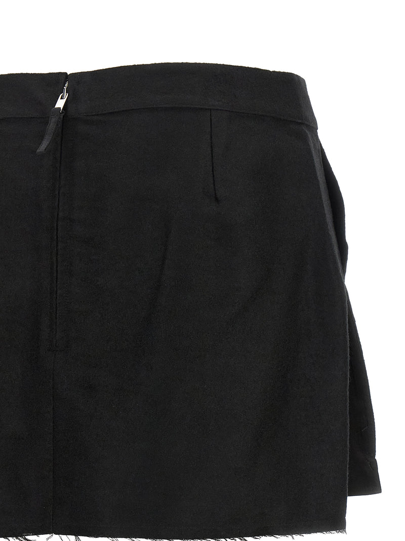 Jupe longue en ramie noire Rick Owens
