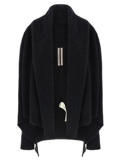 Rick Owens Black Marabou Cardigan