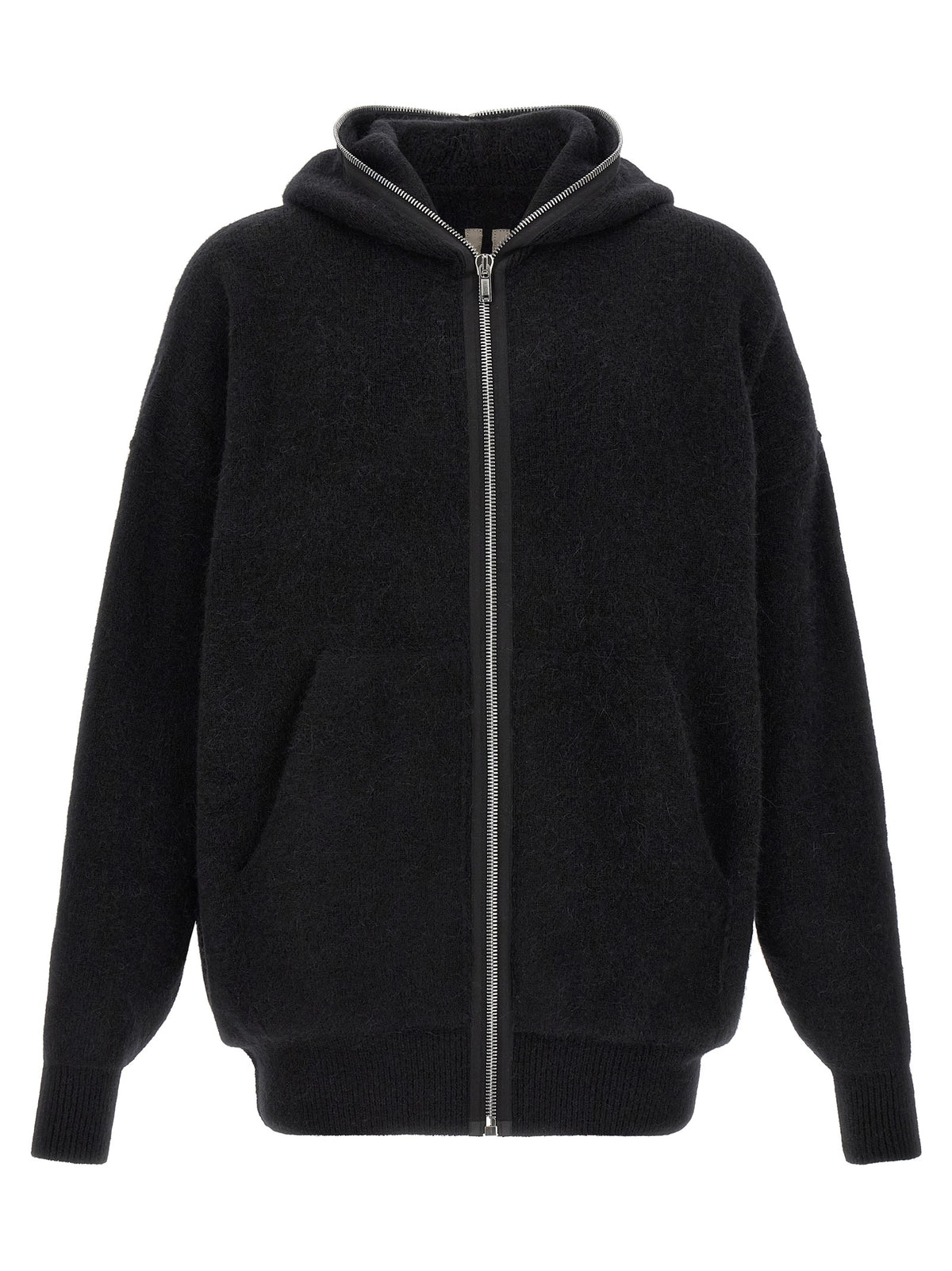 Sweat-shirt noir en plumes de marabout Rick Owens