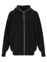 Sweat-shirt noir en plumes de marabout Rick Owens