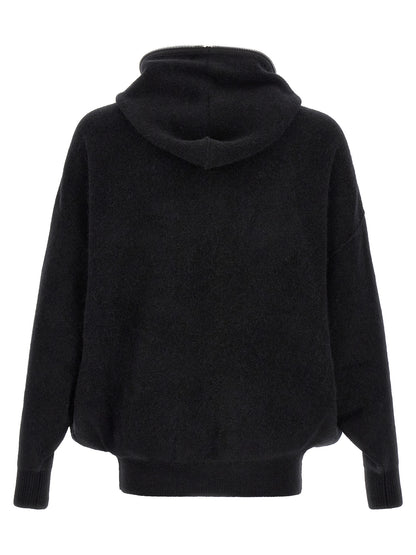 Rick Owens Black Marabou Sweatshirt