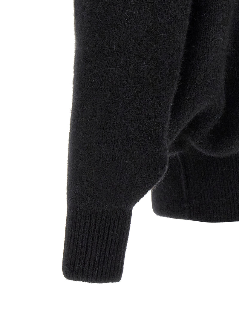 Sweat-shirt noir en plumes de marabout Rick Owens