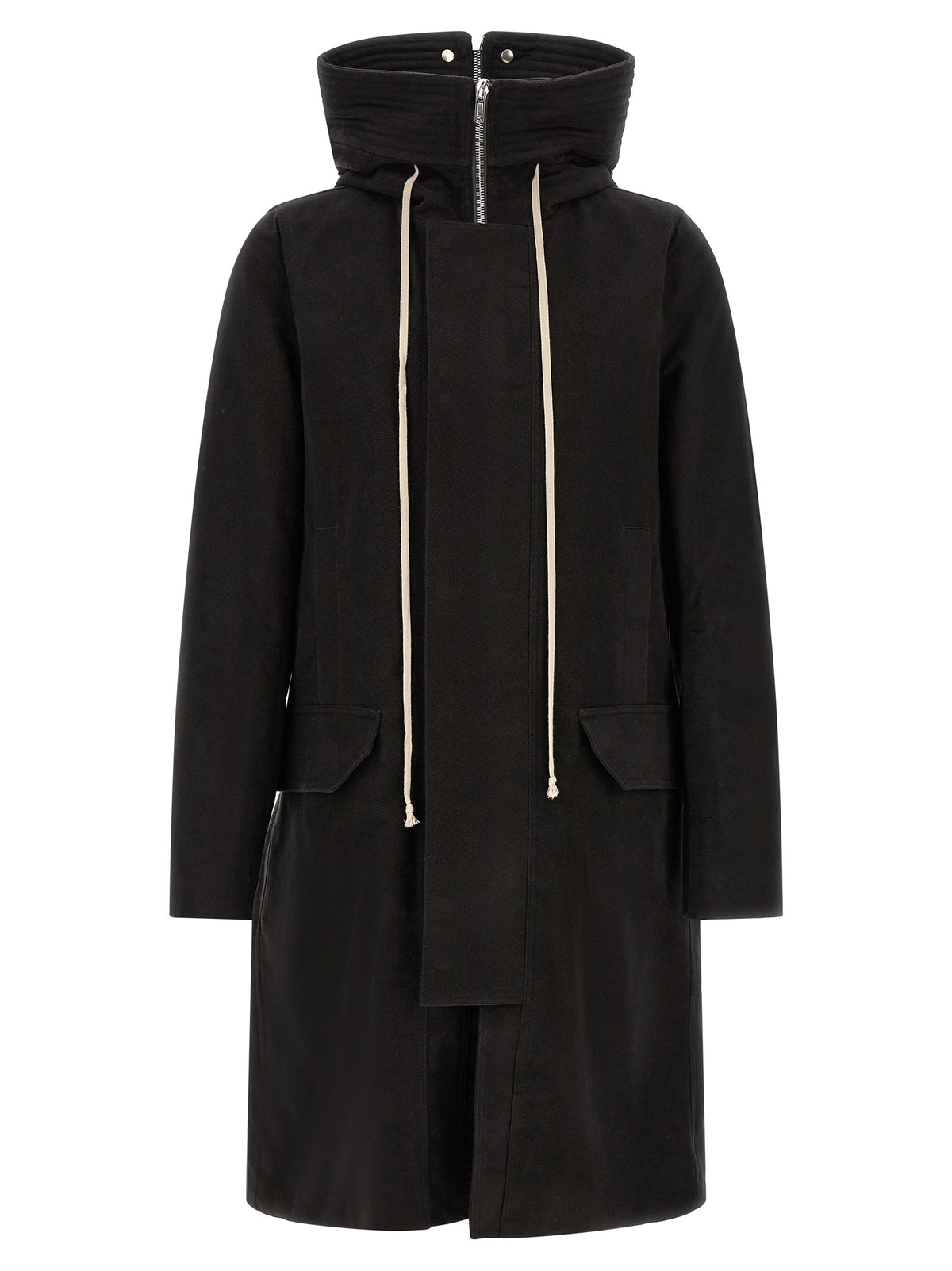 Parka Rick Owens en coton noir