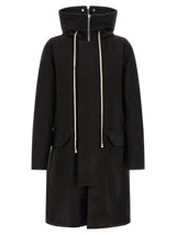 Parka Rick Owens en coton noir