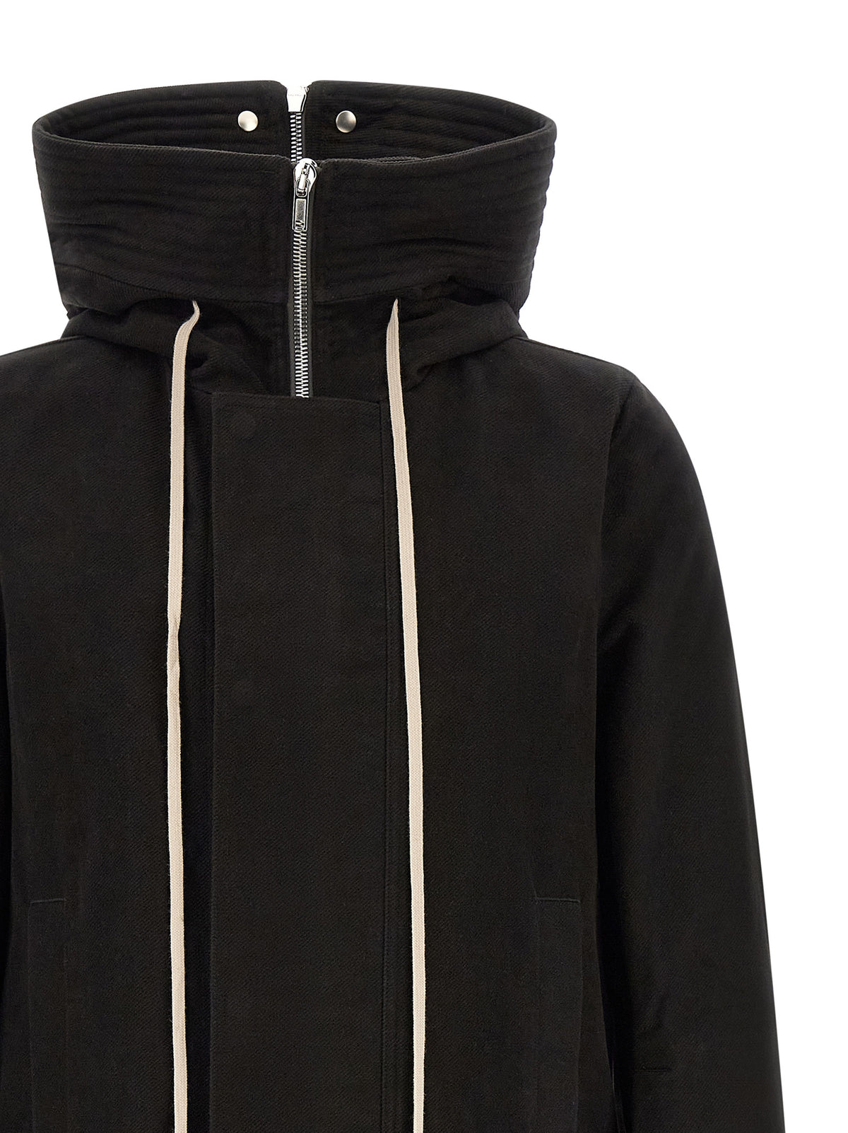 Parka Rick Owens en coton noir