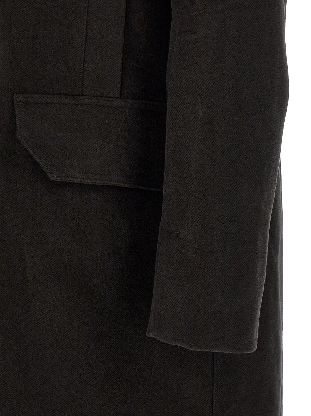 Parka Rick Owens en coton noir