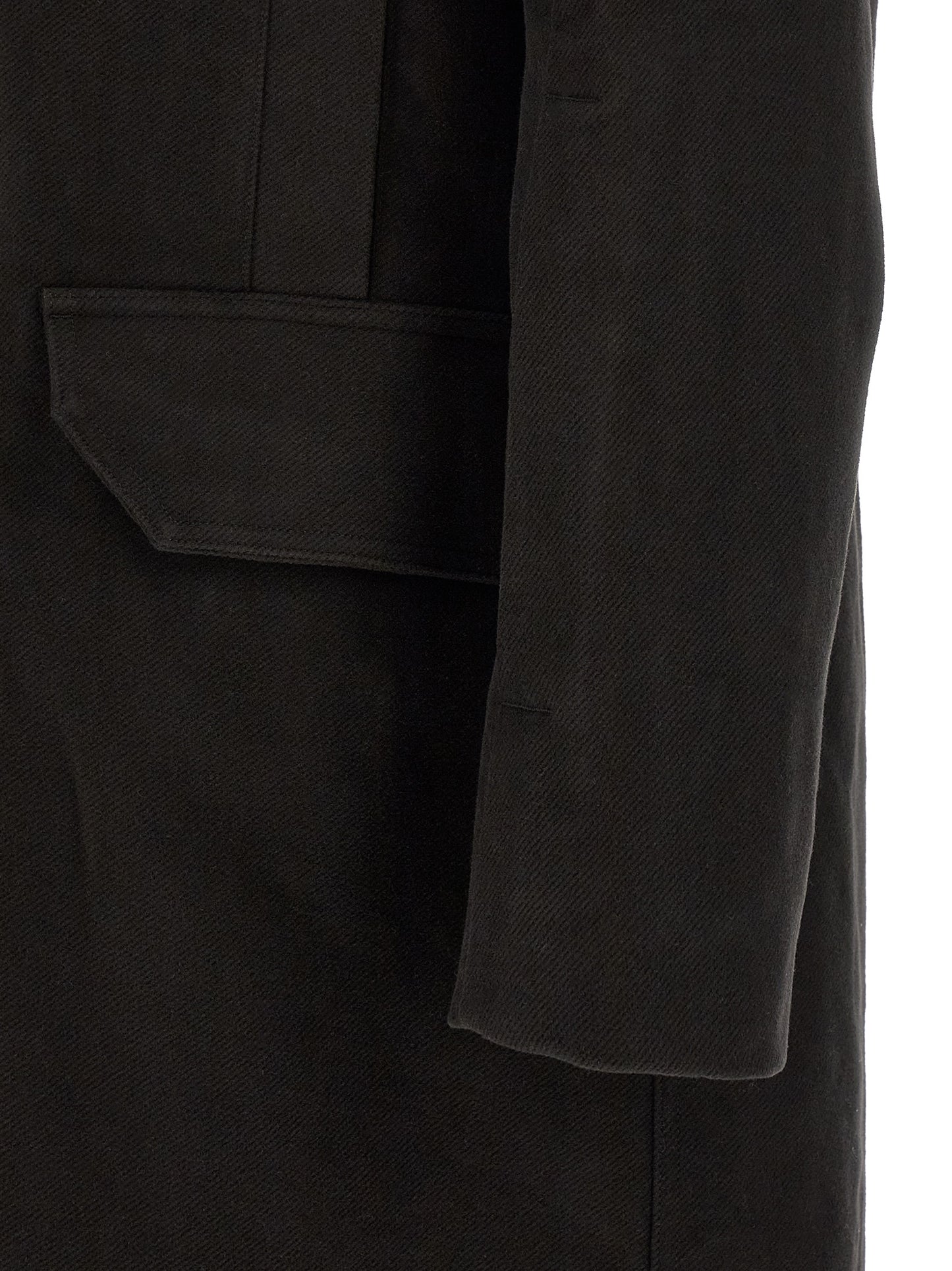 Rick Owens Black Cotton Parka