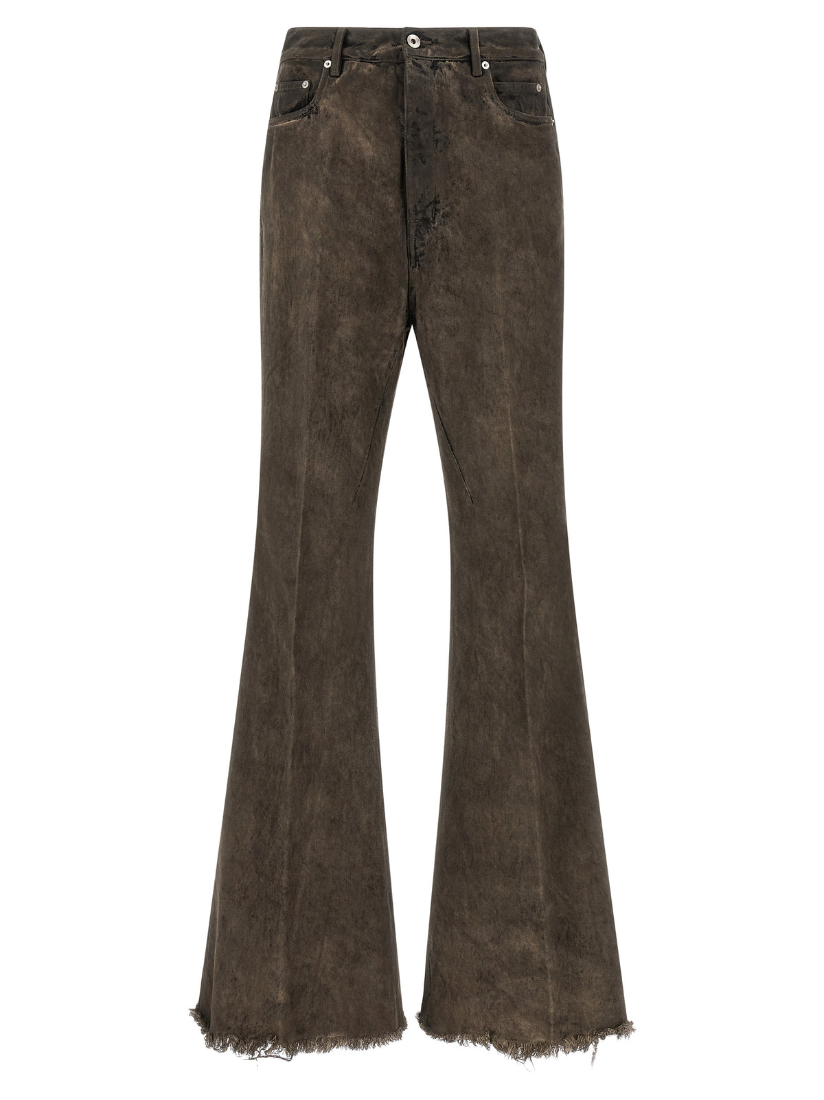 Jeans bootcut Rick Owens en coton gris