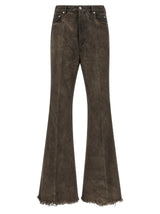 Jeans bootcut Rick Owens en coton gris