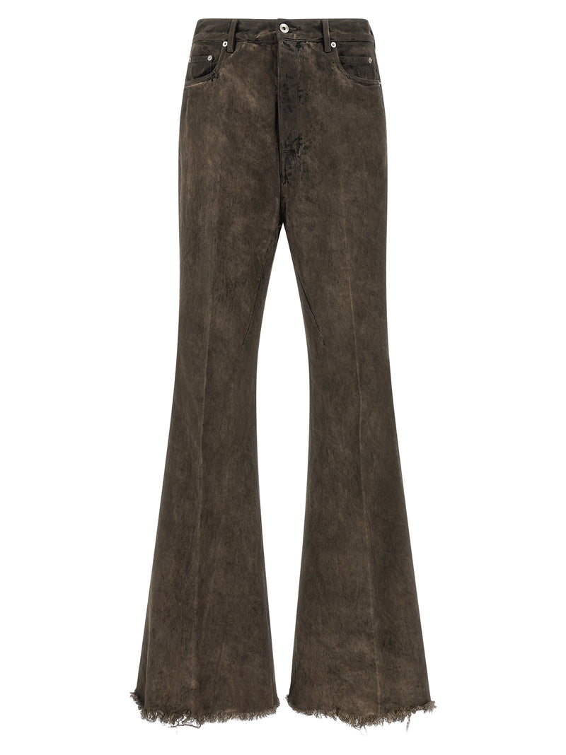 Jeans bootcut Rick Owens en coton gris