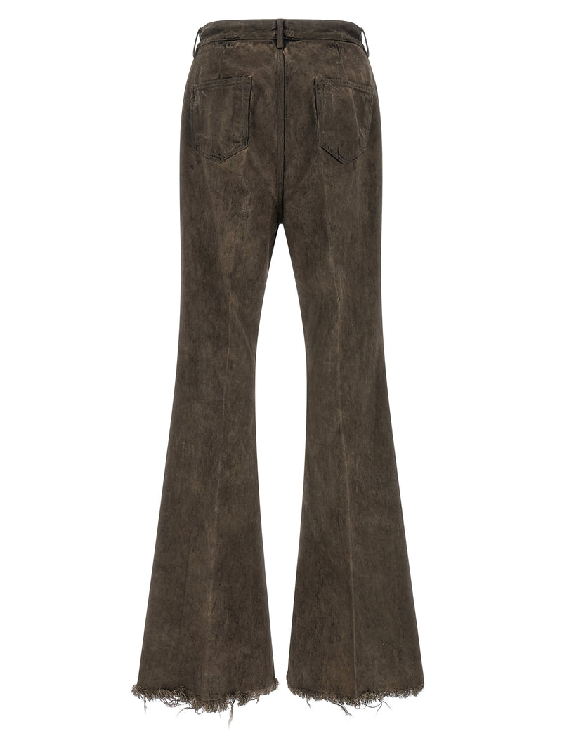 Jeans bootcut Rick Owens en coton gris
