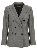 Blazer en laine grise Alberto Biani