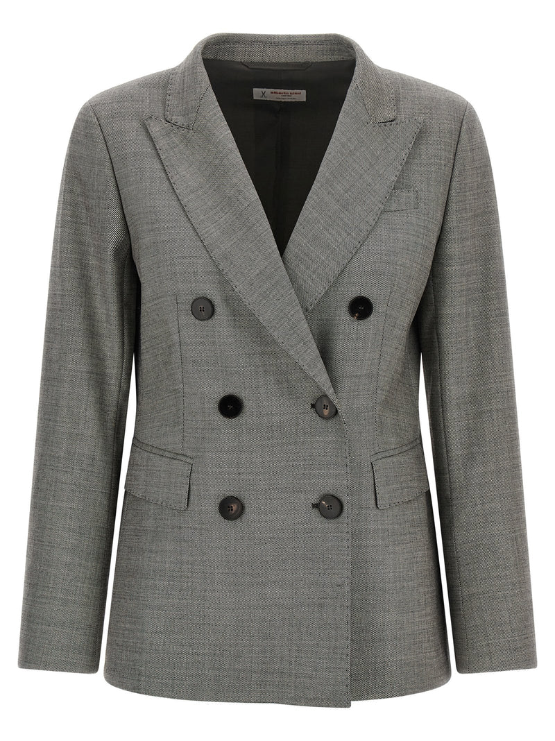 Blazer en laine grise Alberto Biani
