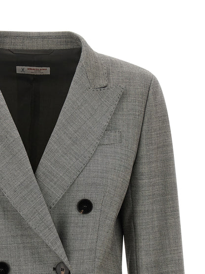 Alberto Biani Gray Wool Blazer