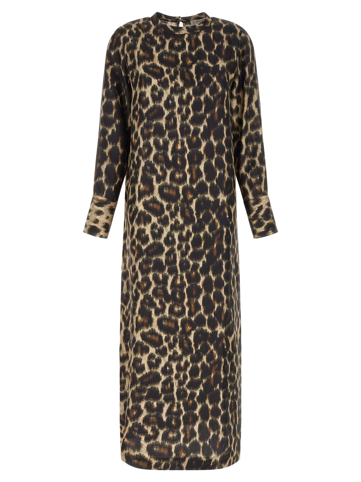 Robe longue en soie marron Alberto Biani