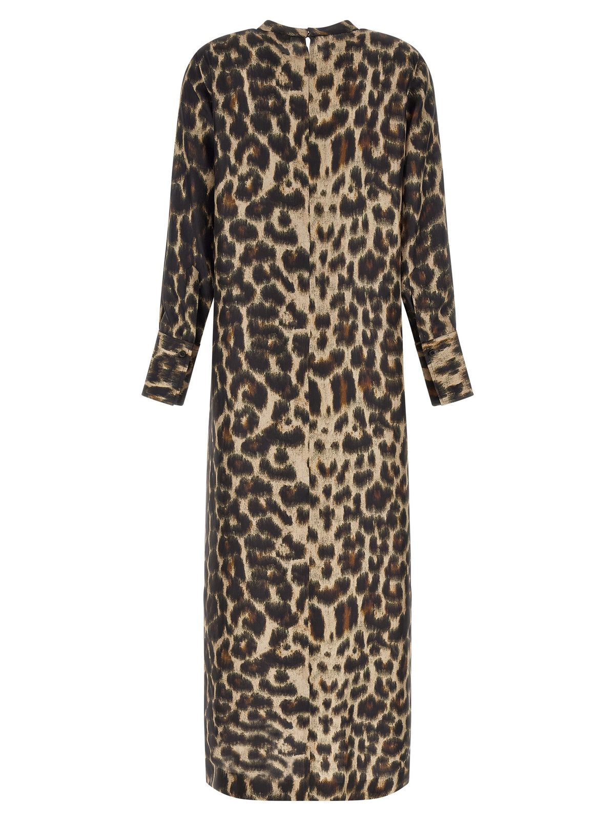 Robe longue en soie marron Alberto Biani
