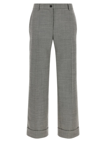 Alberto Biani Gray Wool Flared Pants