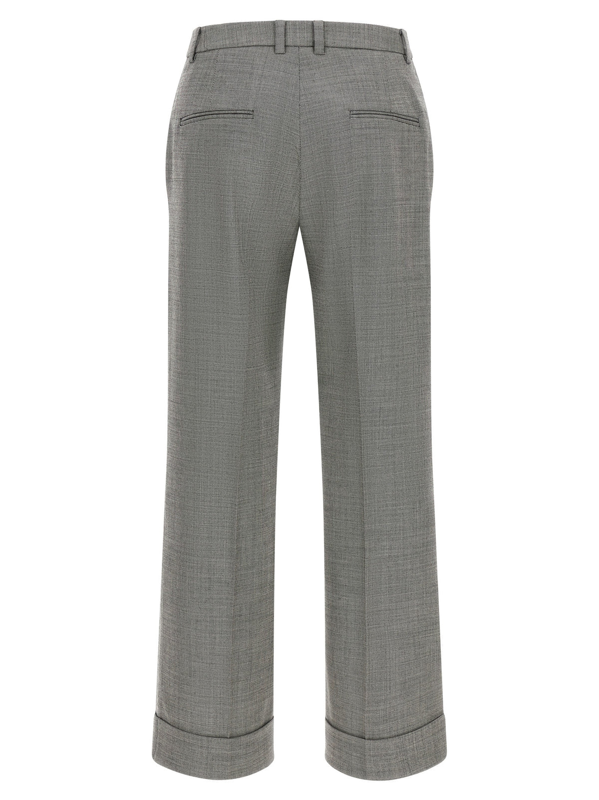 Pantalon évasé en laine gris Alberto Biani