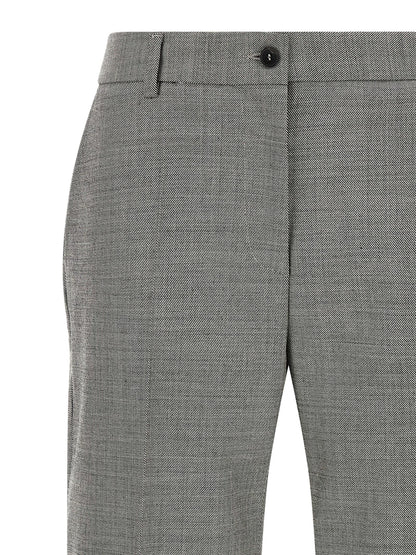 Alberto Biani Gray Wool Flared Pants
