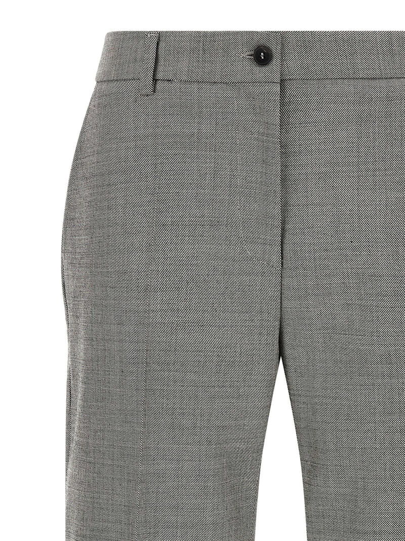 Pantalon évasé en laine gris Alberto Biani