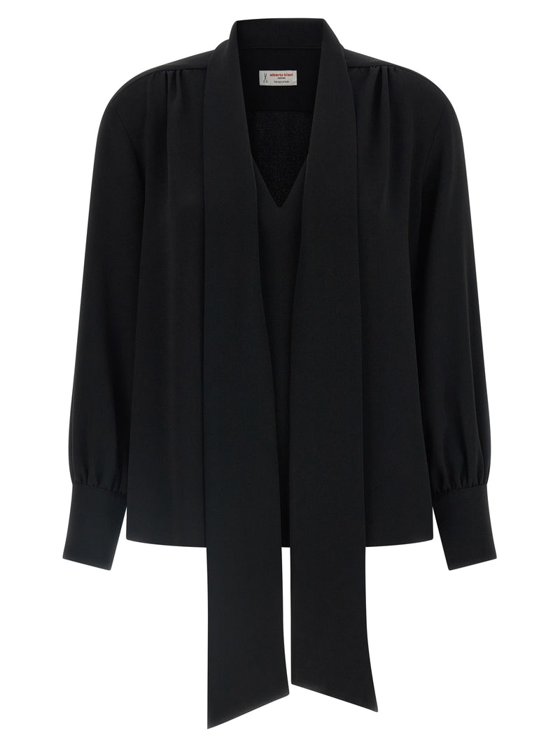 Alberto Biani Blouse noire en triacétate