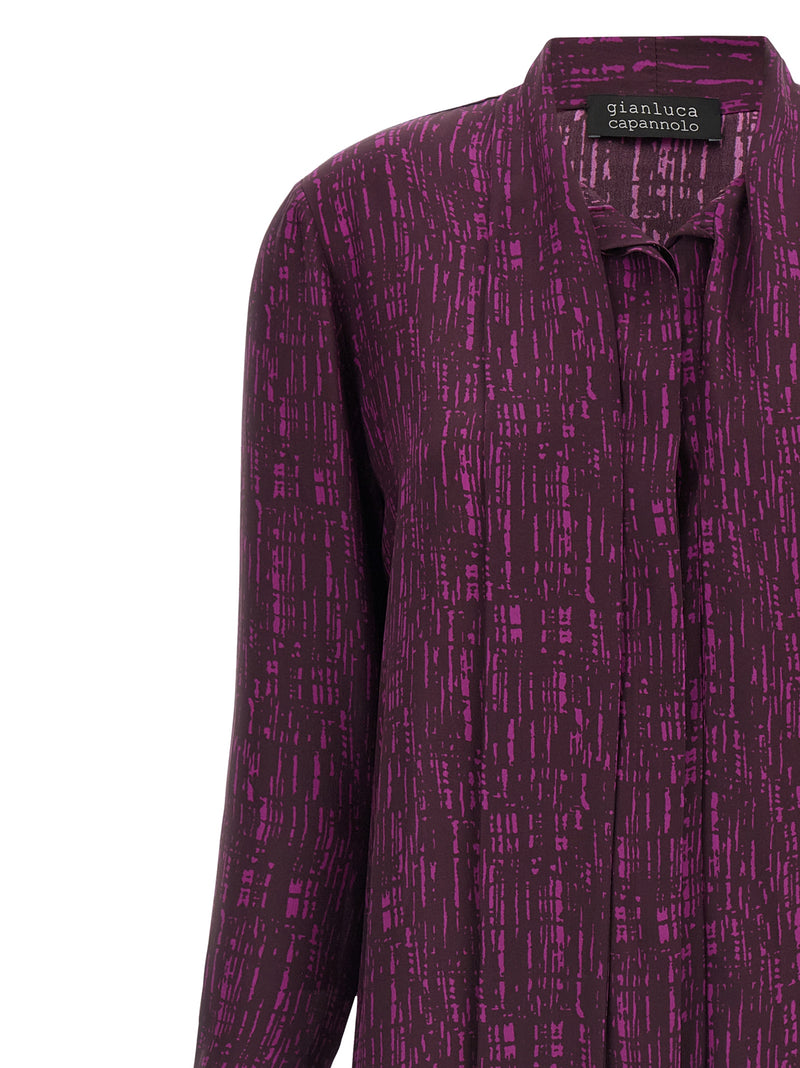 Chemisier en soie violette Gianluca Capannolo