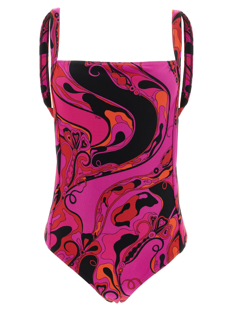 Maillot de bain une pièce en polyamide fuchsia Emilio Pucci